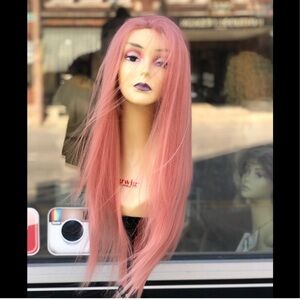 Full lace wig pink peach fulllace Long Wig 2020
